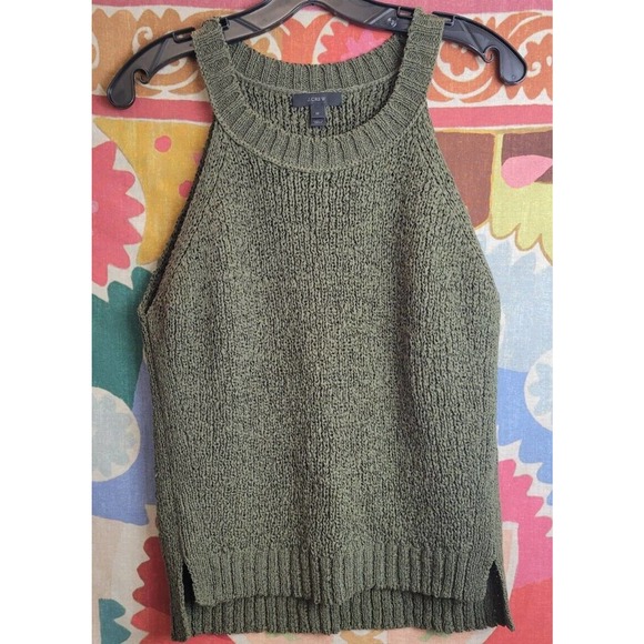 J.CREW Sweaters - J Crew Sleevless Sweater Olive Green Medium